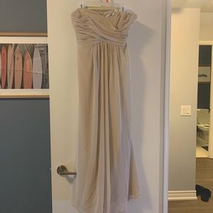 Champagne strapless Bridesmaid dress